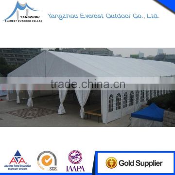 Outdoor white waterproof wedding marquee tent with foldable chairs