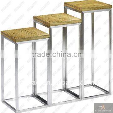 Stainless steel side table