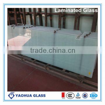 Silkscreen printed glass door/safety low price clear laminated glass