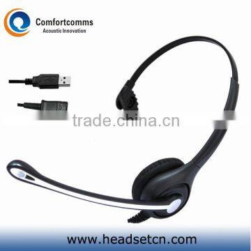 High quality noise cancelling monaural usb headset for call center HSM-600FPQDUSBS