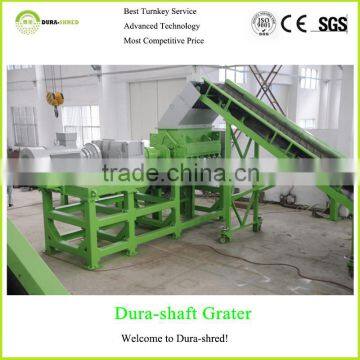 Dura-shred waste tire recycling for colored rubber granules