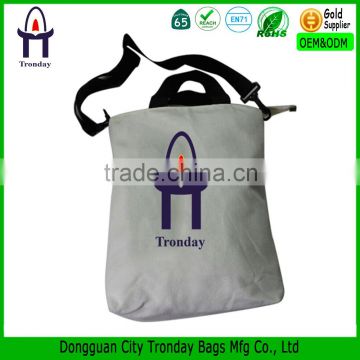 Zipper blank tote handbag canvas travel shoulder messenger bag