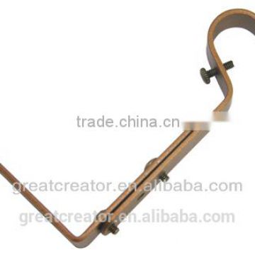Gold Adjustable Curtain Rod Brackets Iron Curtain Pole Brackets for 7/8" (22mm) Curtain Rodss
