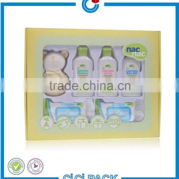 kraft cardboard packaging paper gift box wholesale for baby natural skin care package