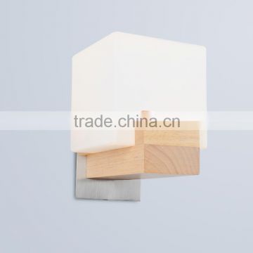 Decorative wooden wall lamp, indoor bedside wall lamp, wooden wall sconce
