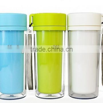 creative double wall cup, cup plastic for drinking, water cup