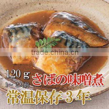 Mackerel simmered in miso (retort food) 120g (1-2 servings)