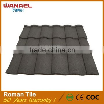 Discount chinese flat roof tiles, redland spanish style stone coated metal roof tile