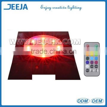 high quality rechargeable LED crystal/hookah light bases for mariage wedding