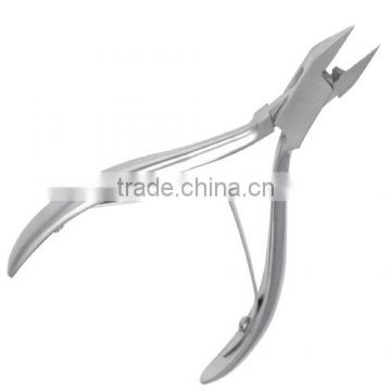 Arrow Point Nail Cutter Double Spring Plain Handle Fine Point Mirror Finished 13cm
