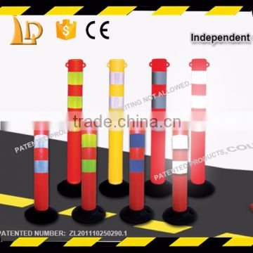 Multicolor road barricade with patented material