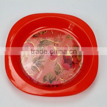 plastic red plate