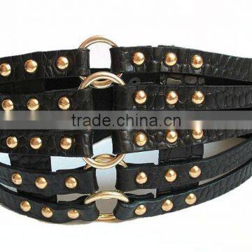 2014 women fashion rivet leather belts