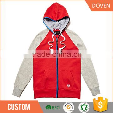 Cheap chinese manufacture stringer full zipper hoodie