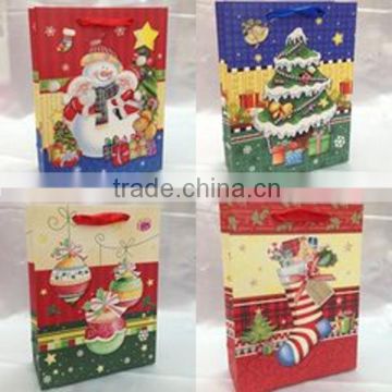 Hot selling custom christmas paper bag & christmas bag & Christmas Paper Kraft Gift Bag