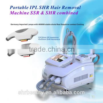 Germany imported xenon lamp Shr Portable Ipl permanent hair removal machine