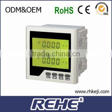 three phase multi-functions meter measuring ampere voltage frequency with rs-485 modbus