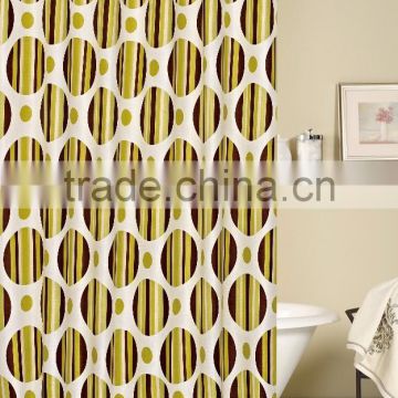 Bamboo Jacquard Printing shower Curtain