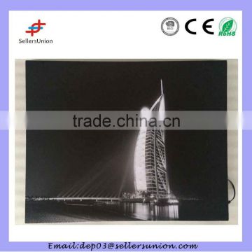 art picture with led light well-known tourist attractions design