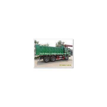 Sinotruk howo 20 ton tipper truck , 6X4 dump truck with green color cabin