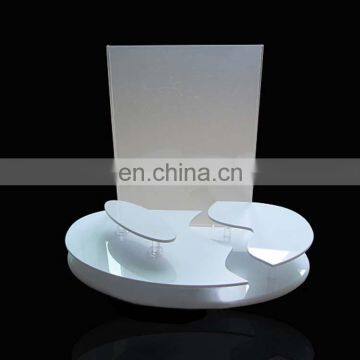 Custom luxury acrylic cosmetic counter display stand