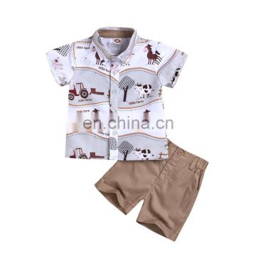 Kids Wear Baby Boy Clothing Set Toddler Cartoon Short Sleeve T-shirt & Shorts 2PCS Clothing