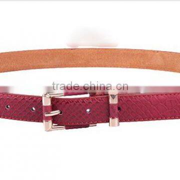 Fashion woman fake snake skin PU waist belt