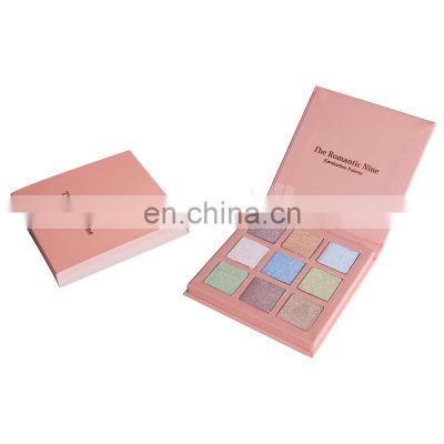 No logo & brand blank paper empty magnetic makeup eyeshadow palette wholesale 9-color wells