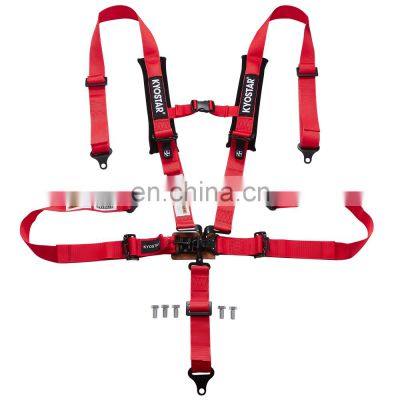 5 point seat belt harness black blue red green , 2 inch racing seat with shoulder pad