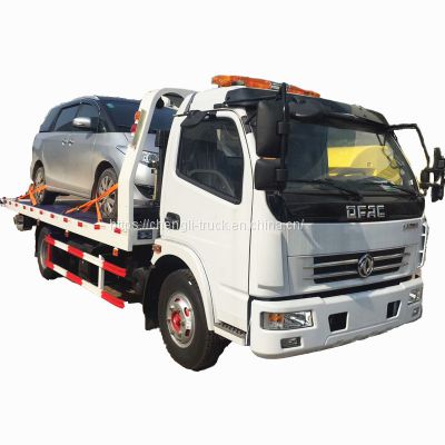 Dongfeng 4x2 4x4 flatbed wrecker road towing truck 4ton 5ton for sale