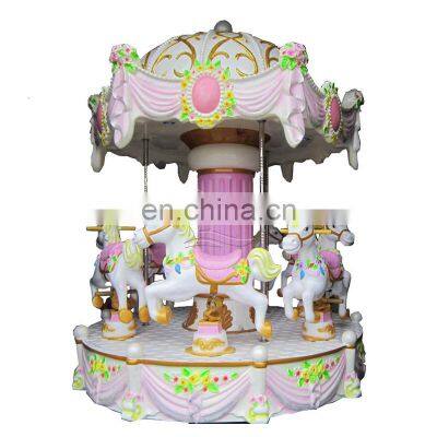 Outdoor 6 seats amusement park mini fairground horses Rides small carousel horses rides for sale