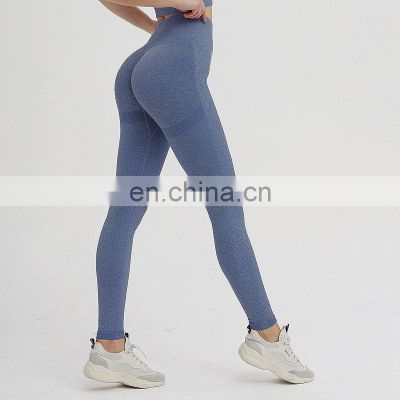 New Fashion Tik Tok Seamless Yoga Leggings Scrunch Booty Solid Color Gym Sports Clothes Women Bodybuilding Wear Yoga Pants