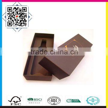 High quality brown color wine paper box printing