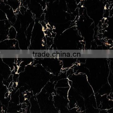 Foshan supply Black Polished glazed porcelain tile,low water absorption.80x80cm,1x1m