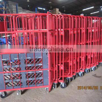 Collapsible storage mesh cage logisitics trolley