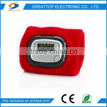 Neutral/OEM wristband pedometer with accelerometer counts time up to 9hours 59mintes 59seconds
