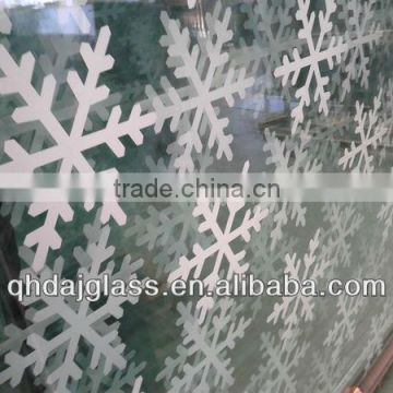 cheap snowflake Ceramic silk screen printing insulated glass for sale