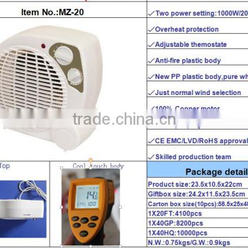 2015 NEW PRODUCT fan heater electrical heater electric 220-240V plastic body material fan heater