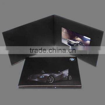 artificial handmade 7 inch lcd video book ,adult hd video greeting card,video brochure with customized design
