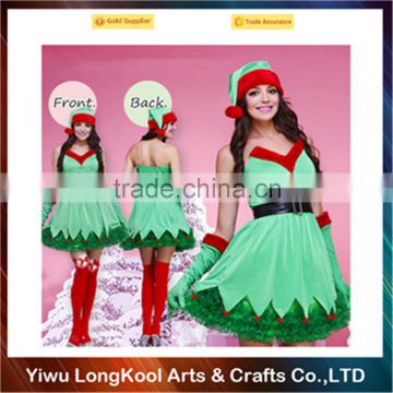 2016 New arrival hot sale Christmas sexy cosplay elf costume