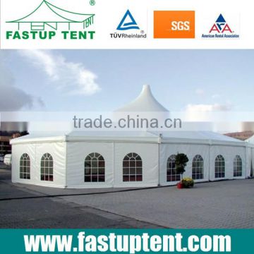 Multi-peak mixed Wedding party tent fireproof gazebo canopy tent prefab houses for 300 pepole