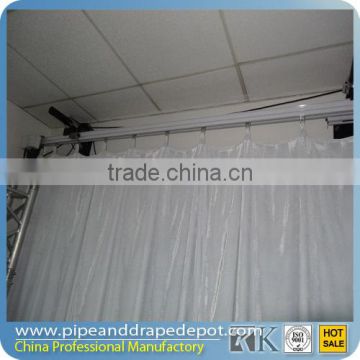 Remote control curtain rod double track, white sliding curtain track system
