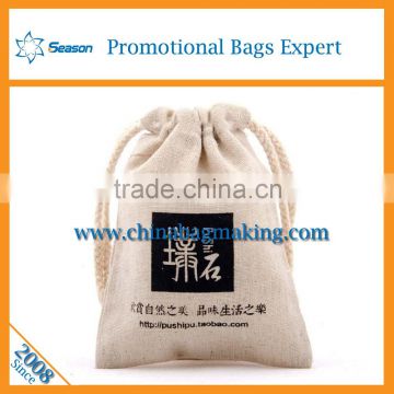 Promotion grain packing jute drawstring bags jute coffee sacks bags