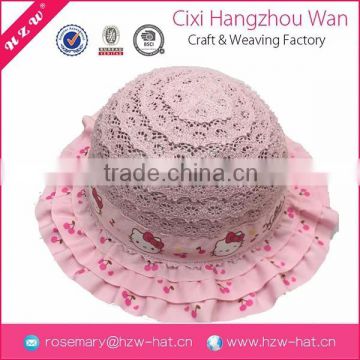 Wholesale china market pink polyester & cotton hat