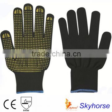 cotton work gloves with rubber grip dots