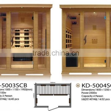 Healthy Sauna,3 person Infrared Sauna Rooms KD-5003SCB