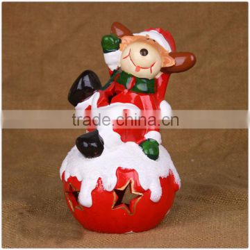 ceramic tealight holder santas reindeers christmas tealight holder