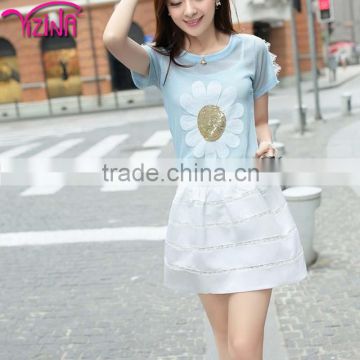 2015 Top Selling White Skirt Picture Of Short Dress