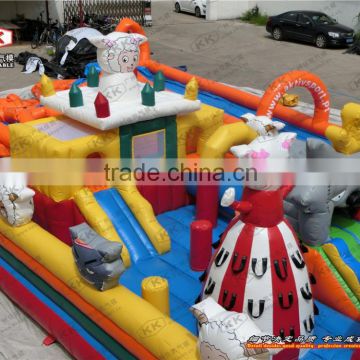 Pleasant Goat and Big Big Wolf Inflatable fun city rental equipment for park