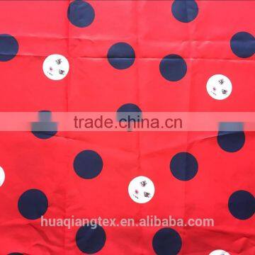 waterproof big dot print pongee fabric for children's fabric quilted fabric